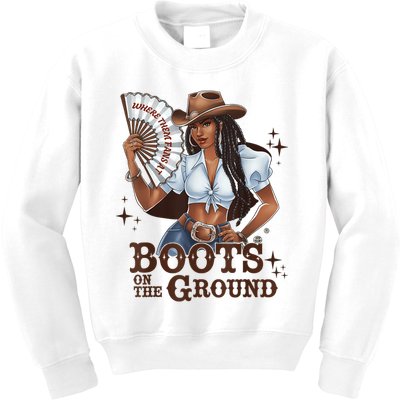 Boots On The Ground Linedance Kids Sweatshirt