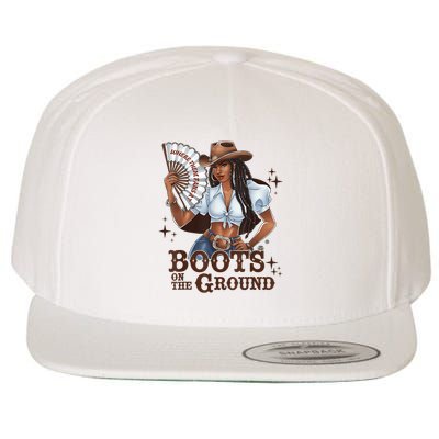 Boots On The Ground Linedance Wool Snapback Cap