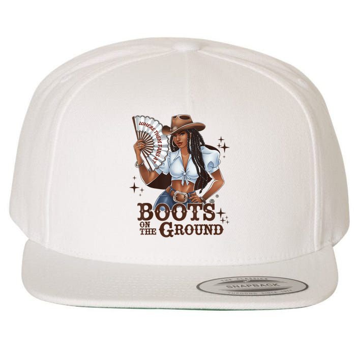 Boots On The Ground Linedance Wool Snapback Cap