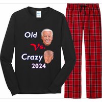 Better Old Than Crazy Pro Biden Anti Trump Election 2024 Long Sleeve Pajama Set