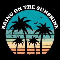 Bring On The Sunshine Retro Sunset Stripe Pom Pom Beanie
