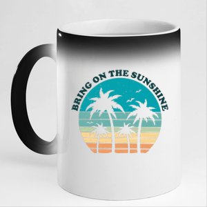 Bring On The Sunshine Retro Sunset 11oz Black Color Changing Mug