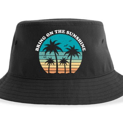 Bring On The Sunshine Retro Sunset Sustainable Bucket Hat