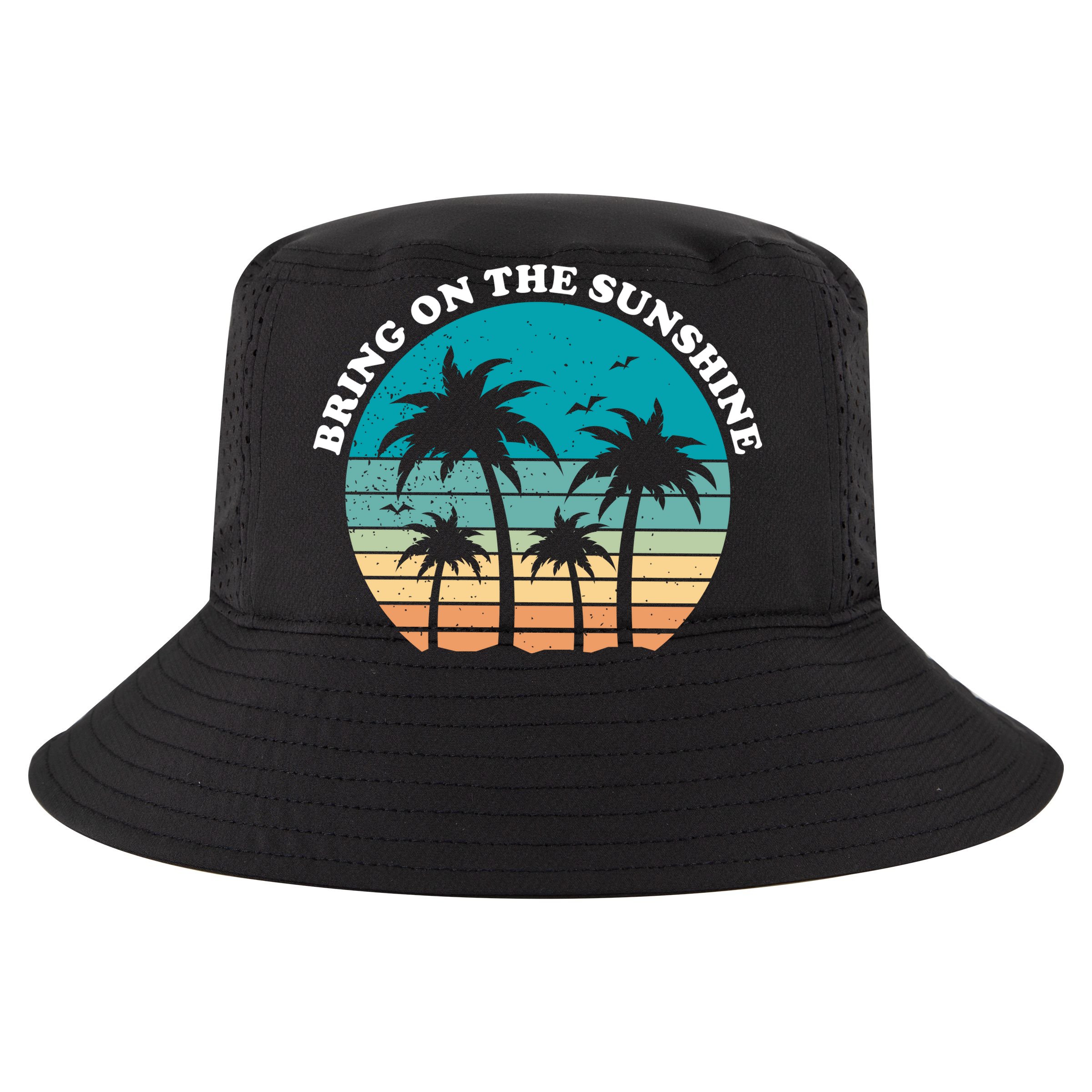 Bring On The Sunshine Retro Sunset Sustainable Bucket Hat