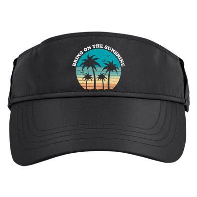 Bring On The Sunshine Retro Sunset Adult Drive Performance Visor