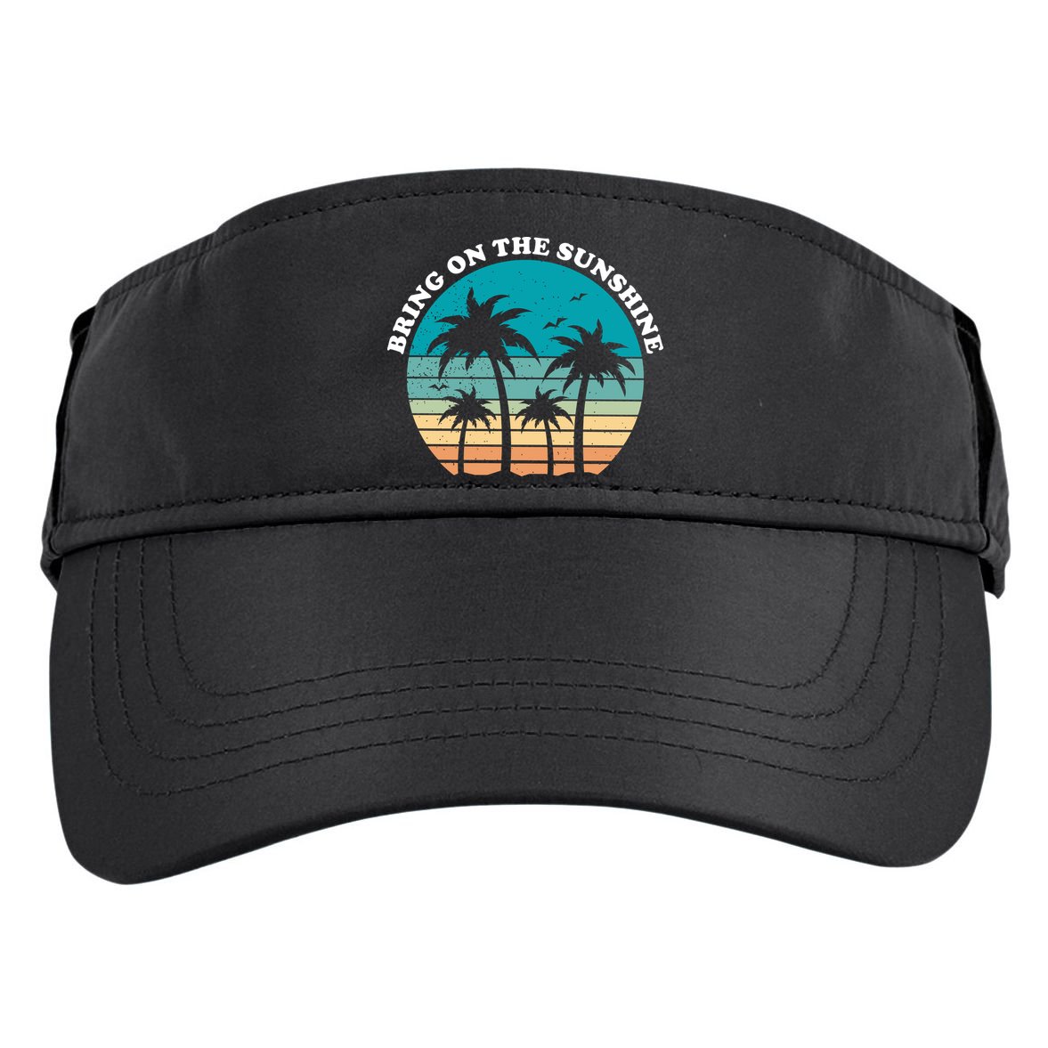 Bring On The Sunshine Retro Sunset Adult Drive Performance Visor