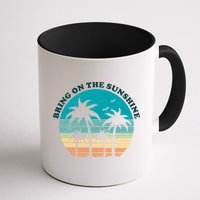 Bring On The Sunshine Retro Sunset Mug