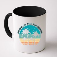 Bring On The Sunshine Retro Sunset Mug
