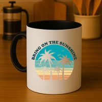Bring On The Sunshine Retro Sunset Mug