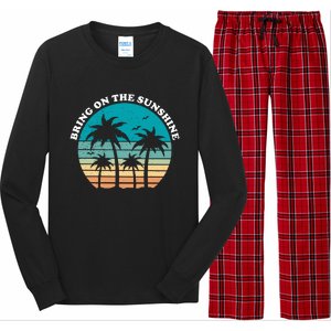 Bring On The Sunshine Retro Sunset Long Sleeve Pajama Set