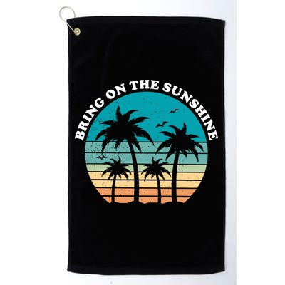 Bring On The Sunshine Retro Sunset Golf Towel