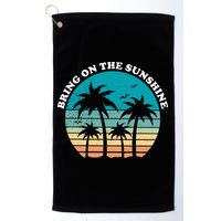 Bring On The Sunshine Retro Sunset Golf Towel
