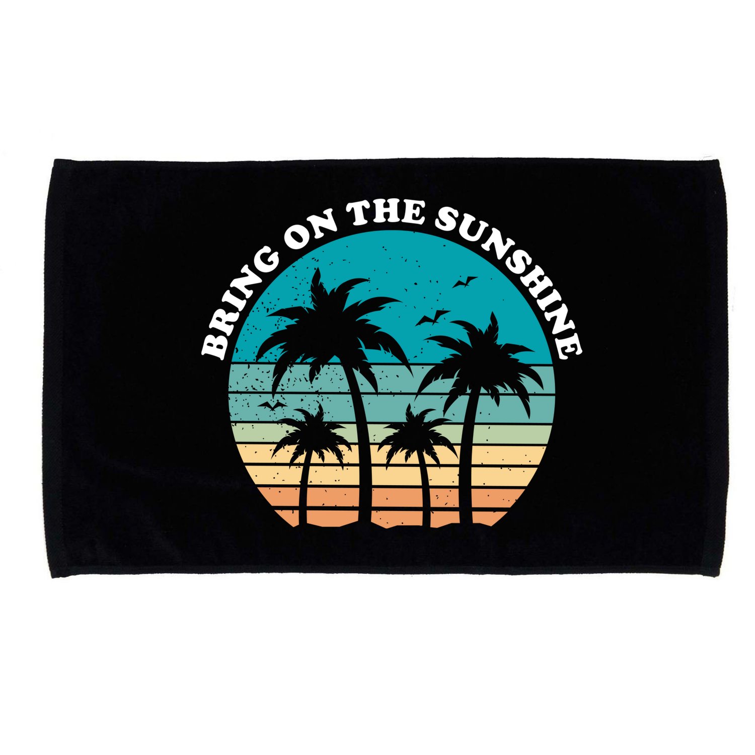 Bring On The Sunshine Retro Sunset Microfiber Hand Towel
