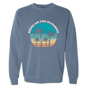 Bring On The Sunshine Retro Sunset Garment-Dyed Sweatshirt