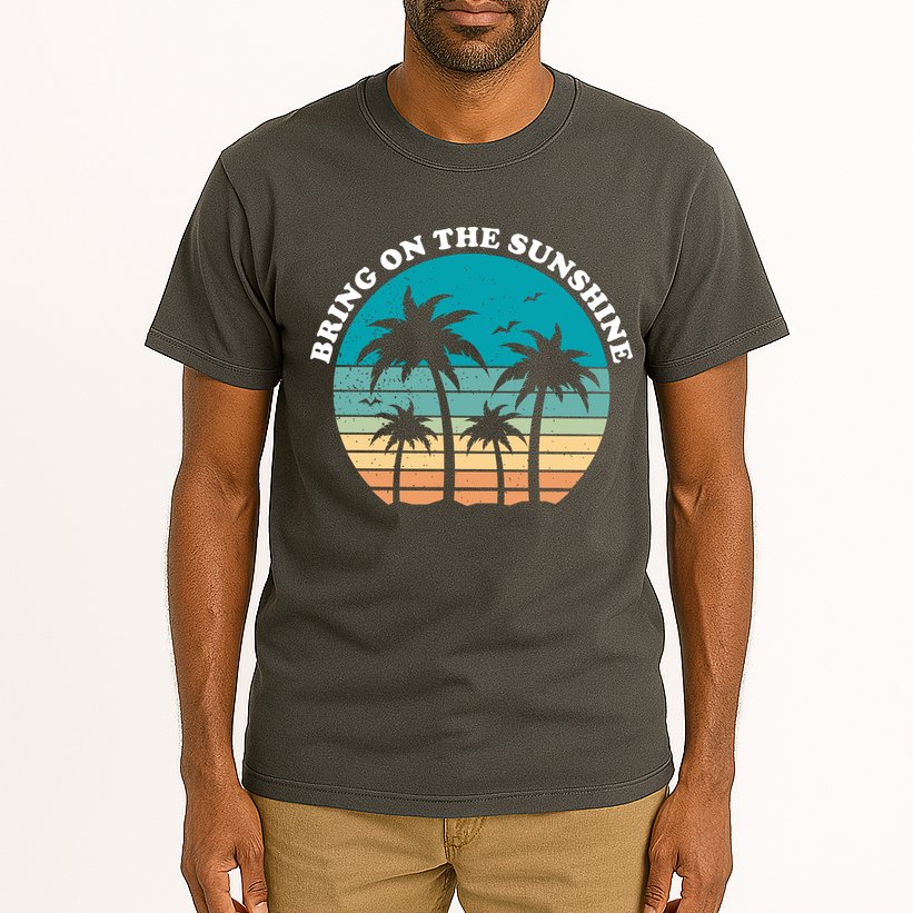 Bring On The Sunshine Retro Sunset Tall T-Shirt