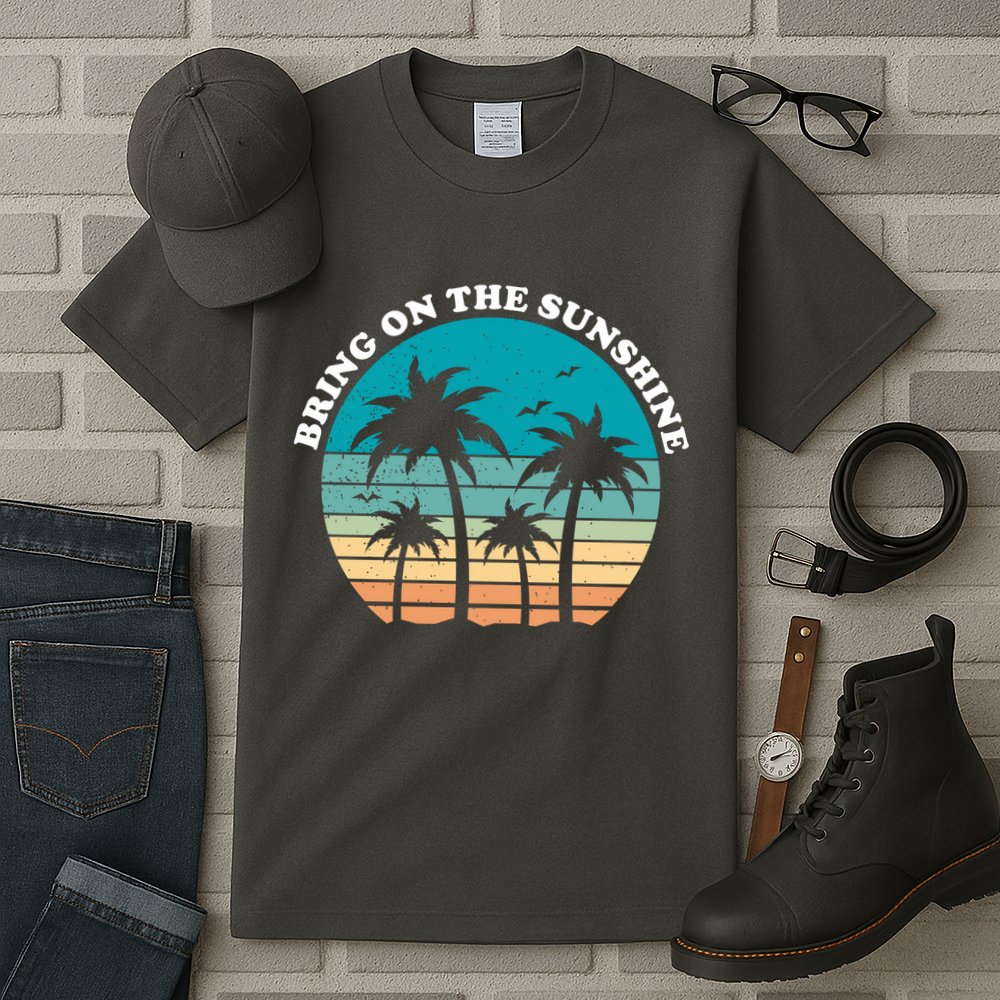 Bring On The Sunshine Retro Sunset Tall T-Shirt