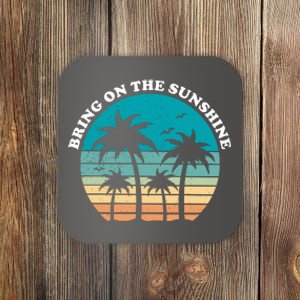 Bring On The Sunshine Retro Sunset Coaster