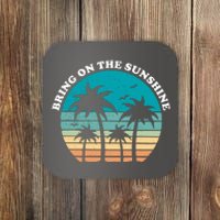 Bring On The Sunshine Retro Sunset Coaster