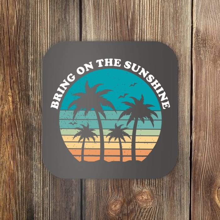 Bring On The Sunshine Retro Sunset Coaster