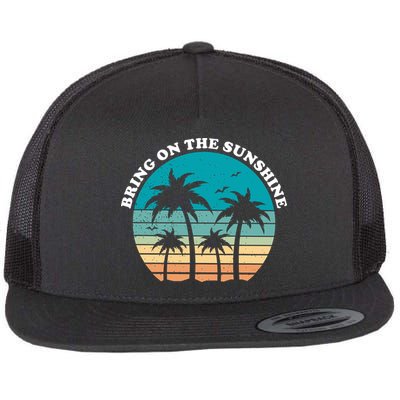 Bring On The Sunshine Retro Sunset Flatbill Hat