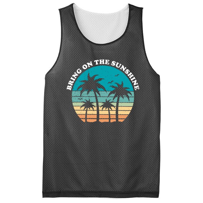 Bring On The Sunshine Retro Sunset Mesh Reversible Basketball Jersey Tank