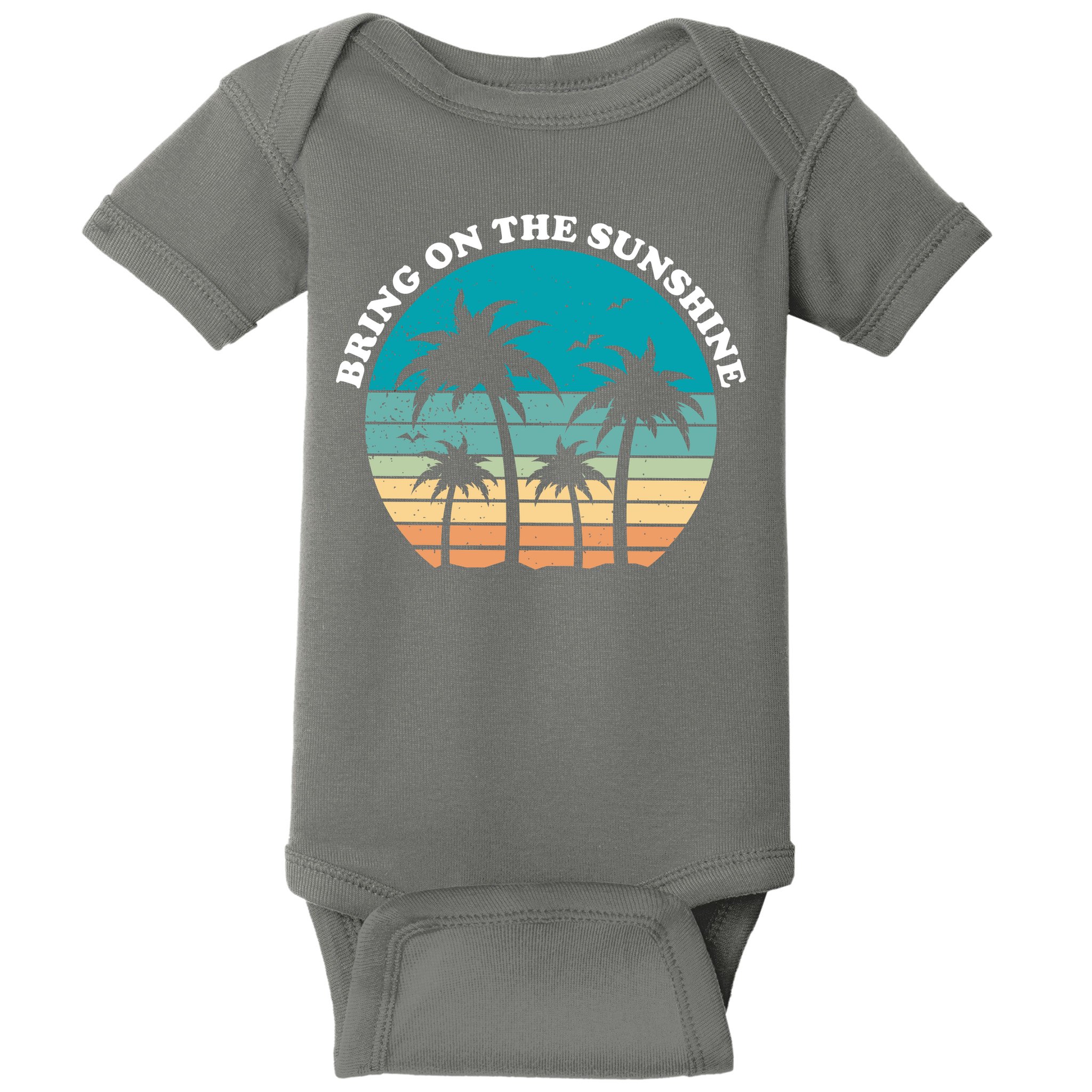 Bring On The Sunshine Retro Sunset Baby Bodysuit
