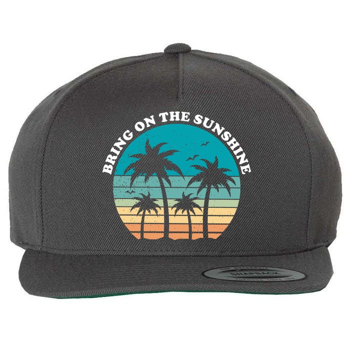 Bring On The Sunshine Retro Sunset Wool Snapback Cap