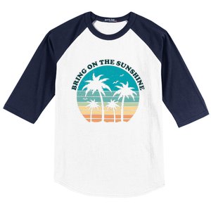 Bring On The Sunshine Retro Sunset Baseball Sleeve Shirt