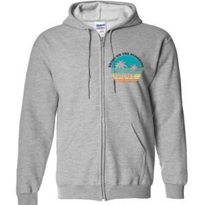 Bring On The Sunshine Retro Sunset Full Zip Hoodie