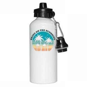 Bring On The Sunshine Retro Sunset Aluminum Water Bottle