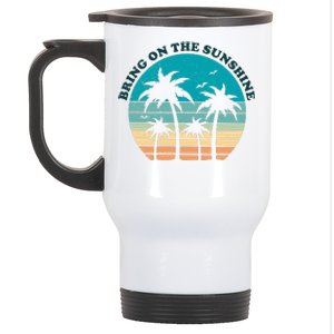 Bring On The Sunshine Retro Sunset Stainless Steel Travel Mug