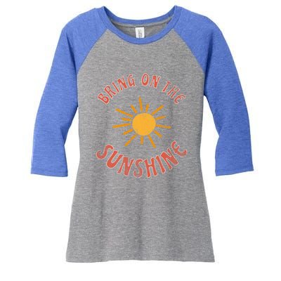 Bring On The Sunshine Vacay Mode Beach Vacation Gift Women's Tri-Blend 3/4-Sleeve Raglan Shirt