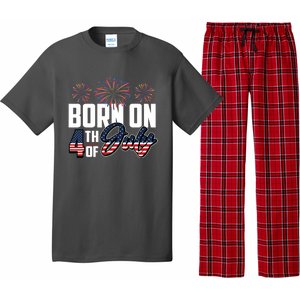 Born On The Fourth Of July 4th Of July Birthday Patriotic Pajama Set