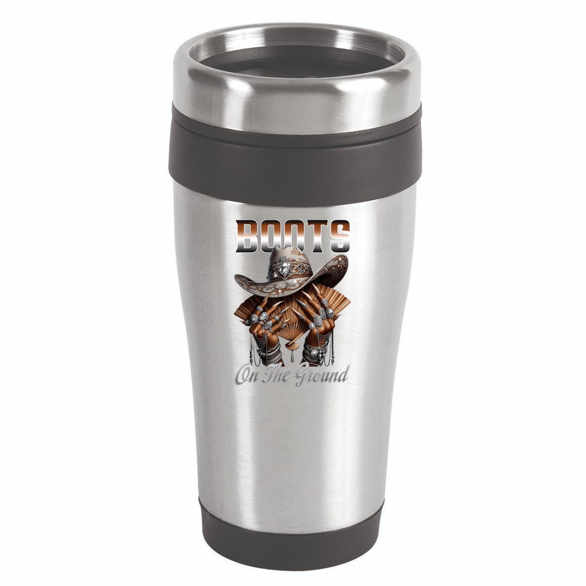 Boots On The Ground Boot Cowboy Western Cowgirl Linedance 16oz Travel Tumbler