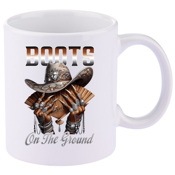 Boots On The Ground Boot Cowboy Western Cowgirl Linedance 11oz C Handle Ceramic Mug