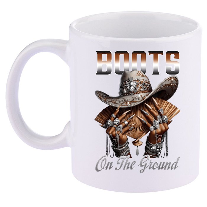Boots On The Ground Boot Cowboy Western Cowgirl Linedance 11oz C Handle Ceramic Mug