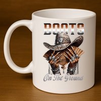 Boots On The Ground Boot Cowboy Western Cowgirl Linedance 11oz C Handle Ceramic Mug