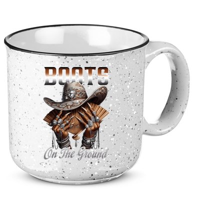 Boots On The Ground Boot Cowboy Western Cowgirl Linedance 15oz Campfire Ceramic Mug