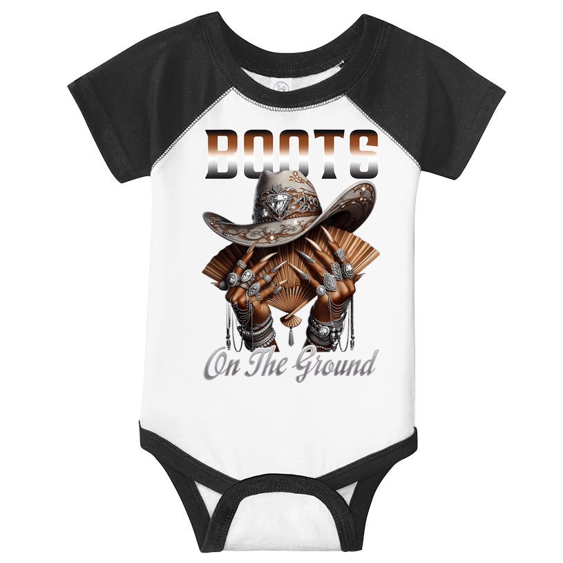 Boots On The Ground Boot Cowboy Western Cowgirl Linedance Infant Baby Jersey Bodysuit