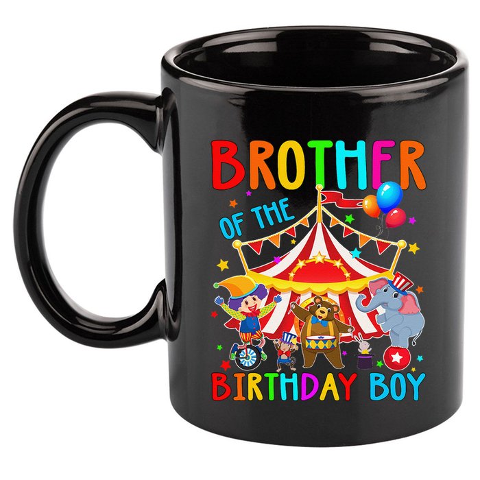 Brother Of The Birthday Carnival Circus Themed Bday 11oz C Handle Ceramic Mug