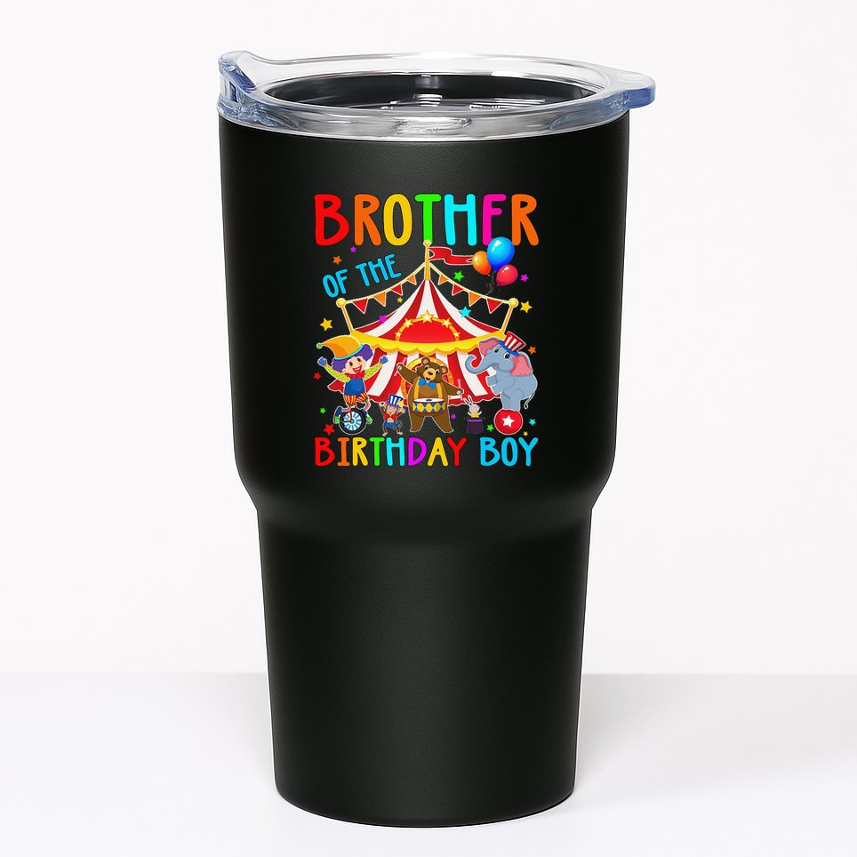 Brother Of The Birthday Carnival Circus Themed Bday Tumbler