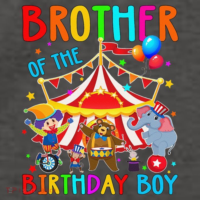 Brother Of The Birthday Carnival Circus Themed Bday Vector Backpack