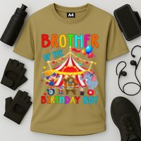 Brother Of The Birthday Carnival Circus Themed Bday Cooling Performance Crew T-Shirt