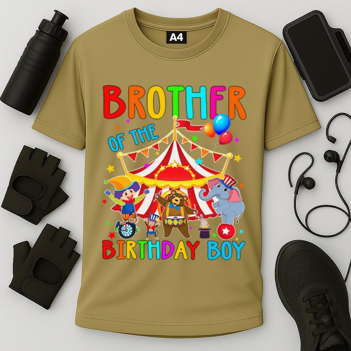 Brother Of The Birthday Carnival Circus Themed Bday Cooling Performance Crew T-Shirt
