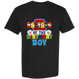 Brother Of The Birthday Boy Dog Paw Family Matching Garment-Dyed Heavyweight T-Shirt