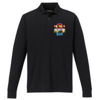 Brother Of The Birthday Boy Dog Paw Family Matching Performance Long Sleeve Polo