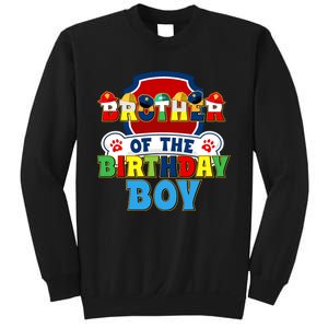 Brother Of The Birthday Boy Dog Paw Family Matching Sweatshirt