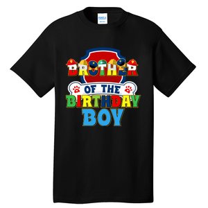 Brother Of The Birthday Boy Dog Paw Family Matching Tall T-Shirt