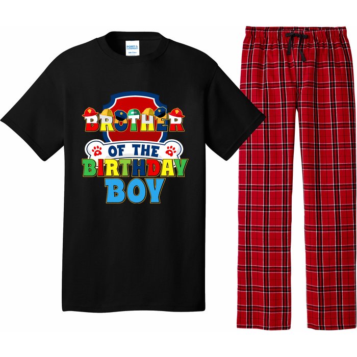 Brother Of The Birthday Boy Dog Paw Family Matching Pajama Set