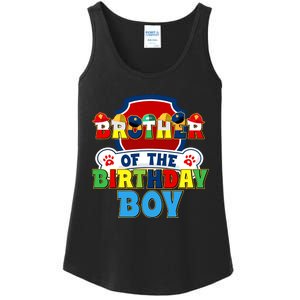 Brother Of The Birthday Boy Dog Paw Family Matching Ladies Essential Tank